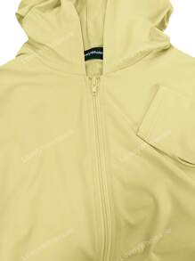 LovelyWholesale Women's Casual Hooded Collar Zip Up Crop Plain And Simple For Dailywear Cardigan Top Spring Autumn
