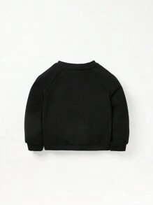 Cozy Pixies 休閒2入組嬰兒女孩字母印花運動上衣和運動褲套裝 - 黑色 - 查看 2