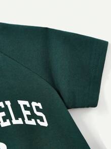 Cozy Pixies Baby Jungen Rundhals Pullover mit Buchstaben Muster und lässige Shorts Set passendes Set