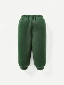 Cozy Pixies Bebé niño Pantalones deportivos con sudadera con estampado de letra con cremallera media con bolsillo de canguro