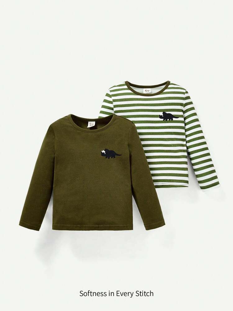 Baby Boy 2pcs Striped Print Tee