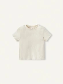 Cozy Pixies Baby Boy Solid Color Soft Knitted Round Neck Short Sleeve Pullover Set Of 3