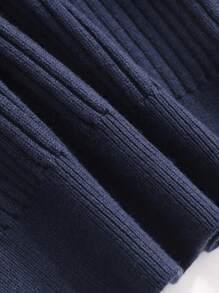 DAZY Blue Sleeveless Knitted Top - Navy Blue - View 7