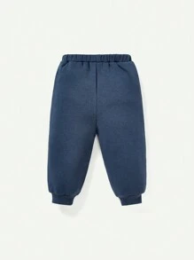 Cozy Pixies Baby Boy Cartoon Graphic Sweatshirt & Sweatpants Matching Set - Blue - View 4