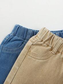 Đứa bé gái Giải trí Eo đàn hồi Quần jean Tapered - Nhiều màu - Xem 4
