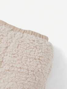 Đứa bé gái Bản vá Gấu Teddy Áo len & quần - Màu be - Xem 6