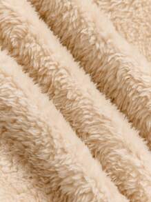 Baby Boy Button Front Thermal Lined Hooded Overcoat - Grey - View 8