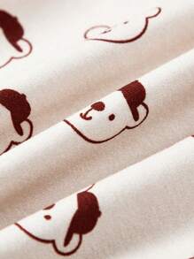 Cozy Pixies Baby Boy Bear Print Tee & Solid Overalls - Brown - View 11