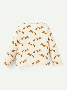 Cozy Pixies Conjunto De 3 Piezas De Jersey Con Diseño De Manga Raglán Y Sudadera De Cuello Redondo De Ajuste Regular Para Bebé Niños Con Patrón De Dibujos Animados De Animales