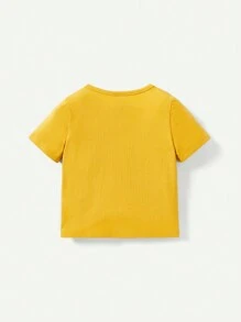 Cozy Pixies Conjunto De 3 Piezas De Camisetas De Manga Corta De Cuello Redondo Suave Tejido De Punto Para Niños, Con Patrones De Animales De Panda, Tigre Y Koala En Caricatura