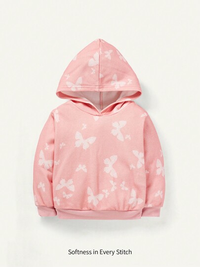Cozy Pixies Baby Girl Butterfly Print Sweatshirt