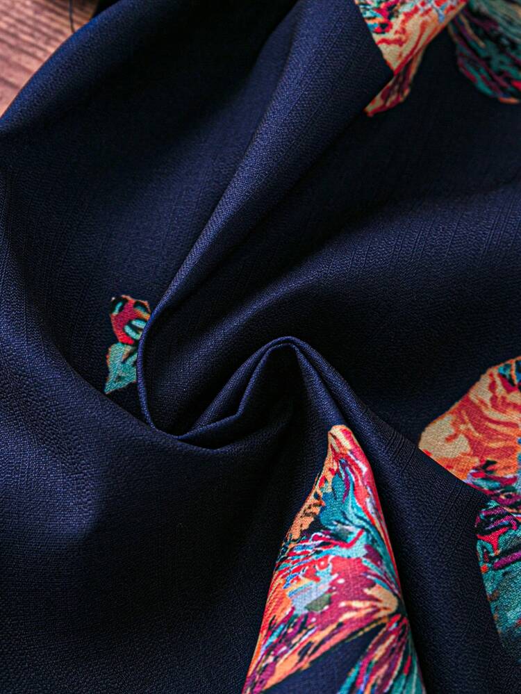 夏用の大きいサイズ ショートスリーブ フローラルプリント ウィメンズシャツ