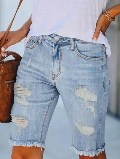 Vår/sommar Stretchiga, slitna shorts