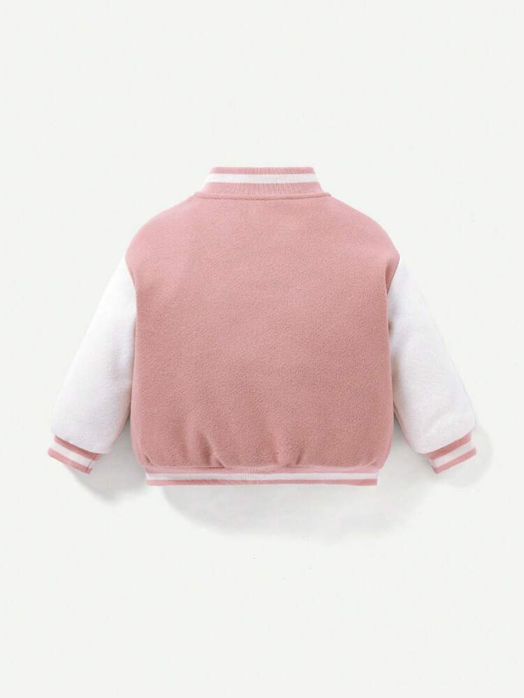 Baby Girl Butterfly Patched Winter Coat