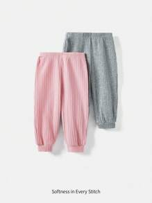 Cozy Pixies Baby Mädchen Lässig und Komfortable gestrickte einfarbige Hose, Zweiteiler