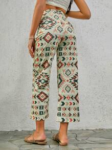 SHEIN Cottnline Schlaghose Mit Allover-druck - Verschiedenfarbig - Übersicht 2