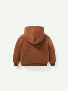 男婴字母贴袋鼠口袋卫衣 - 卡其色 - 查看 2