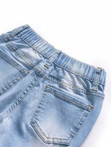 New Casual And Stylish Young Boy Jeans With Paint Splatters, Ripped Details, And Washed Finishing - Light Wash - View 3