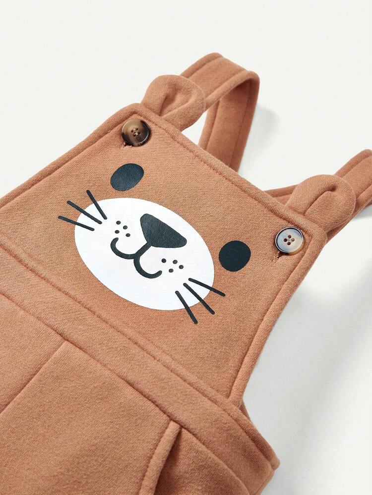 Baby Boys' Cute Animal Patterned Overalls Pants