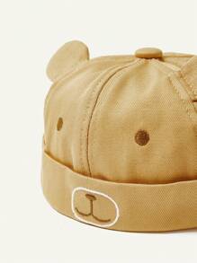 SHEIN 1 pieza Gorra con bordado de oso de dibujos animados de pana