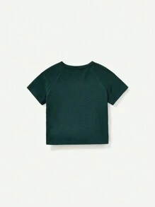 Cozy Pixies Baby Jungen Rundhals Pullover mit Buchstaben Muster und lässige Shorts Set passendes Set