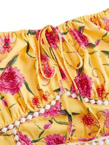 Teresa Lopez Designer 艺术家加大码夏季休闲宽松长款花卉印花细肩带优雅连衣裙，优雅太阳裙装，适合节日、派对、度假、春季、海滩、节日、伊比沙岛装扮、舞会礼服、早午餐装扮、茶会礼服