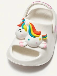 Cozy Pixies 夏季可愛獨角獸設計柔軟、舒適、防滑、耐用嬰兒涼鞋,適合各種場合使用 - 白色 - 查看 7