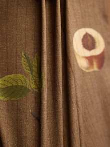 水果紋短袖T恤和短褲家居服套裝 - 鏽棕色 - 查看 7