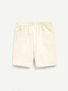 Cozy Pixies 嬰兒女孩緊身純色花卉圖案短袖短褲家居套裝4件套 - 黃色 - 查看 8