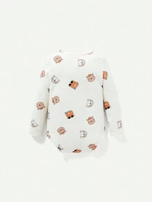 Cozy Pixies Đứa bé trai 2 Miếng Đồ họa Hoạt hình Áo liền quần chặt - Màu xanh bụi bặm - Xem 2