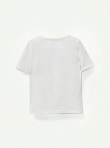 Cozy Pixies Baby Boy Snug Fit Knit Mềm Họa Tiết Cá Voi Hoạt Hình Áo Cổ Tròn Và Quần Short Pyjama Set - Xanh và trắng - Xem 3