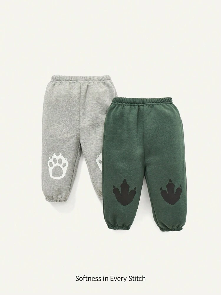 Baby Boy 2pcs Cartoon Graphic Sweatpants
