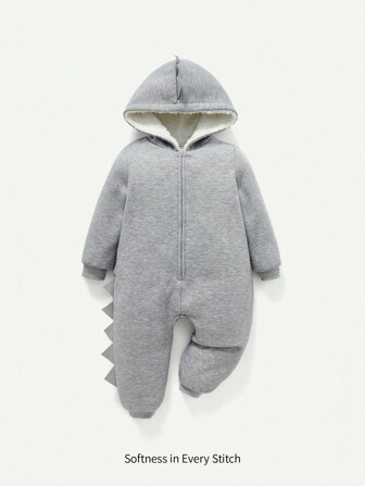 Cozy Pixies Babyjongen 3D design Met kap Thermisch jumpsuit