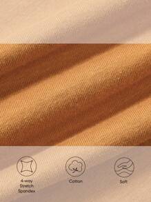 Bộ đồ dệt kim thường ngày cho bé trai, cổ tròn, tay ngắn, họa tiết chữ và vai thẳng, hai mảnh - Rỉ Nâu - Xem 7