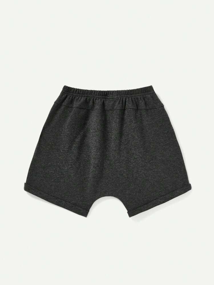 4pcs/Set Baby Boy's Letter Print Round Neck Short Sleeve T-Shirt With Straight Shoulders And Solid Color Casual Shorts Matching Set