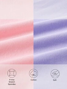 Cozy Pixies Baby Girl Soft Knit Letter Pattern Round Neck Short Sleeve Top 2pcs/Set