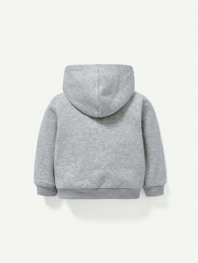 Baby Boy Letter Graphic Thermal Sweatshirt