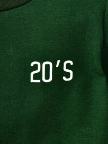 Cozy Pixies Bébé Garçon T-shirt À Lettres - Vert sapin - Voir 5