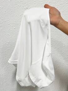 SHEIN EZwear Camiseta corta blanca básica sin costuras de ajuste slim para mujer en verano