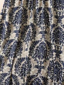 SHEIN LUNE Plus Size Allover Printed Vacation Style Skirt - Multicolor - View 8