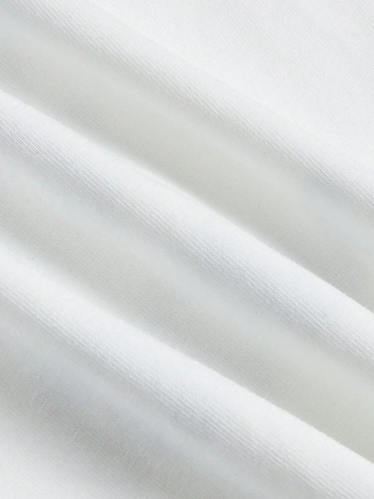 Baby Boys' Contrast Color Letter Print Raglan Sleeve Solid Color Top 2pcs Outfit