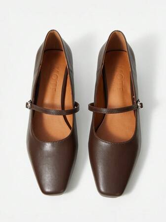 MOTF PREMIUM 舒适方跟女式平底鞋，百搭度假鞋，夏季促销，适合圣诞节秋季新年假期