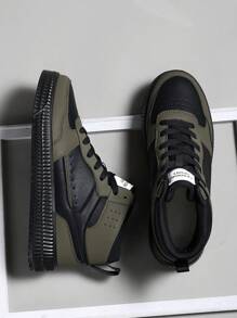 Bằng phẳng Nam Giày dép Giải trí Giày thể thao , Coa dây Đế mềm Bằng phẳng Thoải mái Giày trượt băng Cho nam giới , Nhẹ Cao-top Hằng ngày Giày dép Nam - Nhiều màu - Xem 2