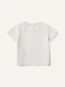 Cozy Pixies Baby Boy 4pcs/Set Summer Casual Round Neck Short Sleeve T-Shirt In Solid Knitted Soft Material - Multicolor - View 9