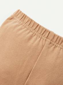 4入組嬰兒女孩貼身睡衣套裝，印有可愛的動物圖案，包含長袖上衣和長褲 - 杏色 - 查看 7