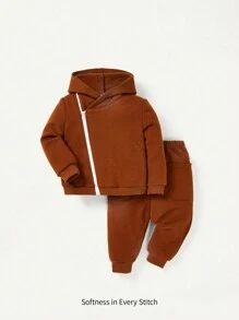 Cozy Pixies Baby Boy Zip Up Hoodie & Sweatpants