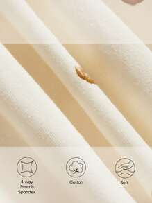 Cozy Pixies 女嬰1入組印花荷葉邊娃娃裙 - 杏色 - 查看 5