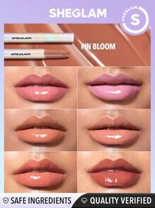 SHEGLAM Pout-Perfect Shine Lip Plumper-Walk On The Beach Moisturizing Plumping Solid Lip Gloss Non-Stick Nourishing Lip Plumping Serum Coconut Oil Lipstick Lip Cosmetics Brown Lip Plumper Graduation Birthday Holiday Summer Fall Autumn Y2K Fancy Fashion Women Makeup Cosmetic Party Beach Travel Camping Outdoors School Campus Trip Festivals Decor Gift Present Rose Girl Cosplay Best Color Charm Vibe