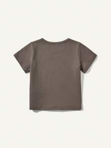 Cozy Pixies Baby Boy 4pcs/Set Summer Casual Round Neck Short Sleeve T-Shirt In Solid Knitted Soft Material - Multicolor - View 10