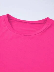 INAWLY 2 Piezas/ Conjunto De Camiseta De Manga Corta Con Patrón De Labios Degradado Del Arco Iris Y Pantalones Para Primavera/verano